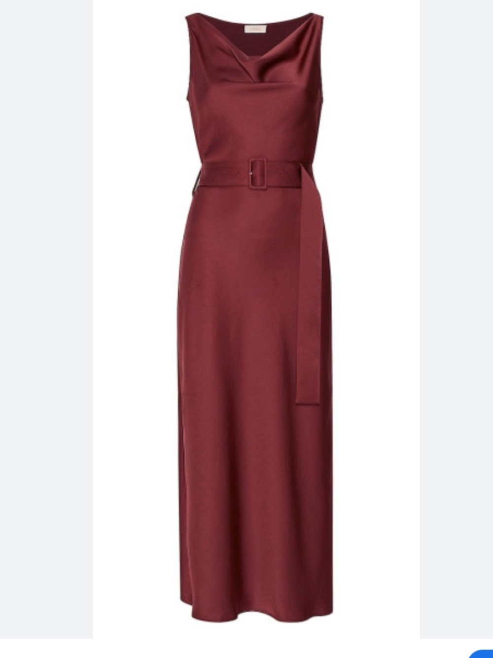 Women's Belted Sleeveless Satin Dress LAPOINTE